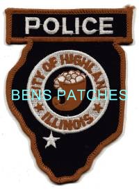 ILLINOIS,HIGHLAND POLICE 2 STATE SHAPED_wm